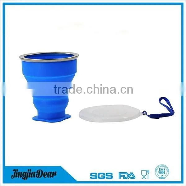 Portable Silicone Retractable Folding Coffee Cup With Lid photo-6