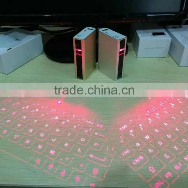 Wireless Virtual Projection Layout Keyboard Bluetooth Laser Keyboard and Mouse With 5200mah Power Bank, Speaker and Music Player photo-3