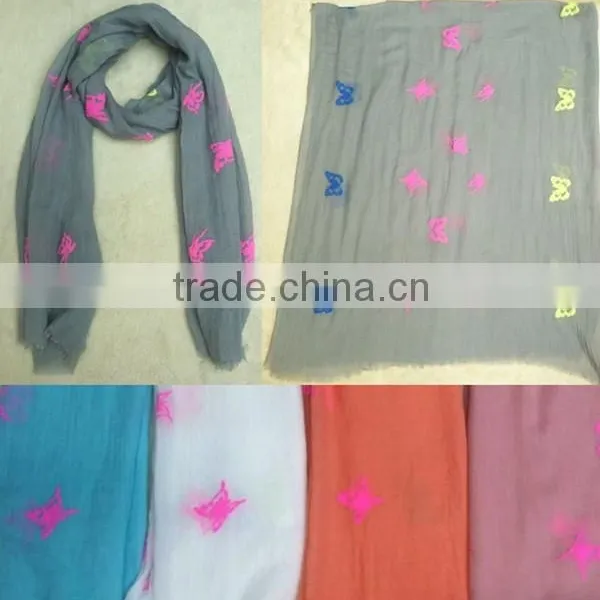 81310140 Solid Color Butter Figure Scarf