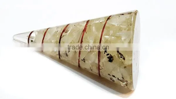 Crystal Quartz Copper Wire Wrapped Orgone Cone : Wholesale Orgone Cone photo-3