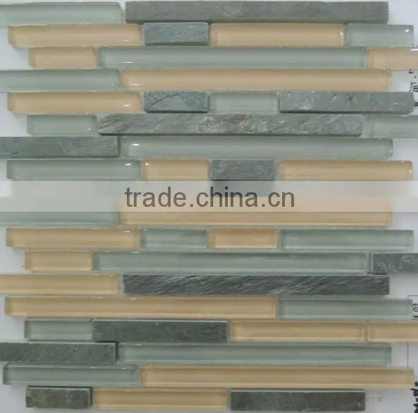 Microcrystal Glass Mix Stone Mosaic Tile 14BS45 photo-6