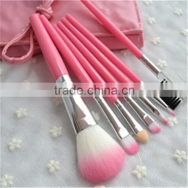 Cheapest 7 Pcs Natural Cosmetic Brush Set / Makeup Brush Set Wooden Brushes photo-2