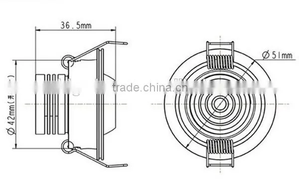 Cut Hole 42mm Round 3w Mini Led Showcase Spotlight BW8214 photo-5
