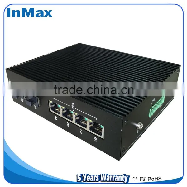 6 Ports Gigabit Switch, Super Stability Gigabit Unmanaged PoE Industrial Network Switches P506A photo-3