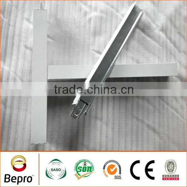 Flat Grooved Ceiling T-bar Accessories for PVC Gypsum Tiles and Plastic Boards photo-2