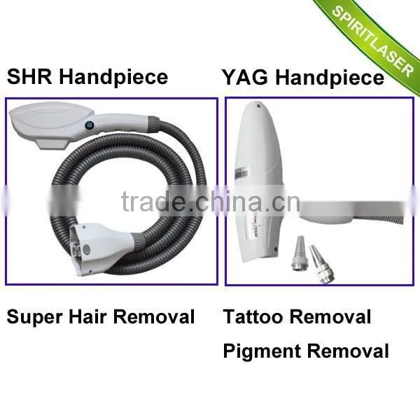 Good Quality 2 in 1 SHR and ND YAG Laser Machine Movable Screen (professional) Beauty Supply 10HZ photo-6