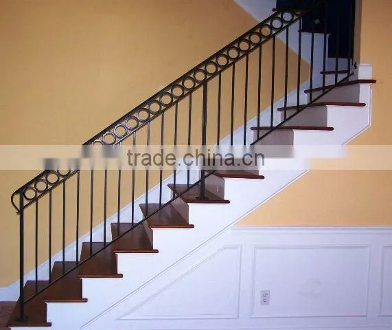 Hot Sale Wrought Iron Straight Staircase Easily Install Factory Manufacture photo-4