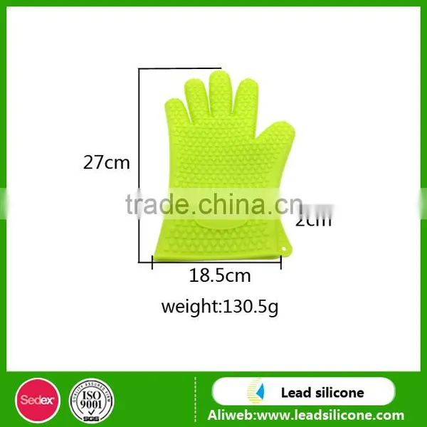 Heat Resistant Kitchen Silicone Gloves,Waterproof Silicone BBQ Oven Mitts photo-2