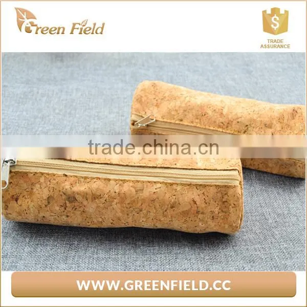 Eco- Friendly Round Style Cork Material Pencil Case photo-3