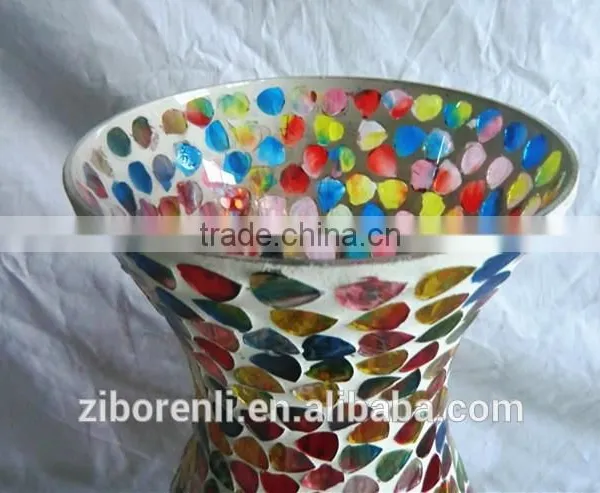 Wedding Favors Shapes Colored Mosaic Murano Art Glass Vase photo-2