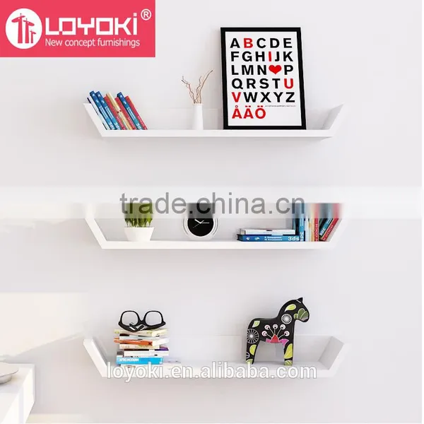 Creative Home Decorative Wall Floating Chipboard Mdf Wall Shelf