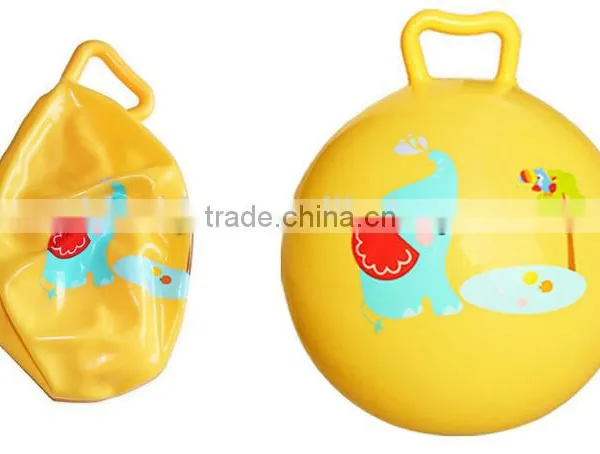 Kids Kangaroo Ball Red Smiley Face Hopper Ball With Handle Inflatable Toys photo-2
