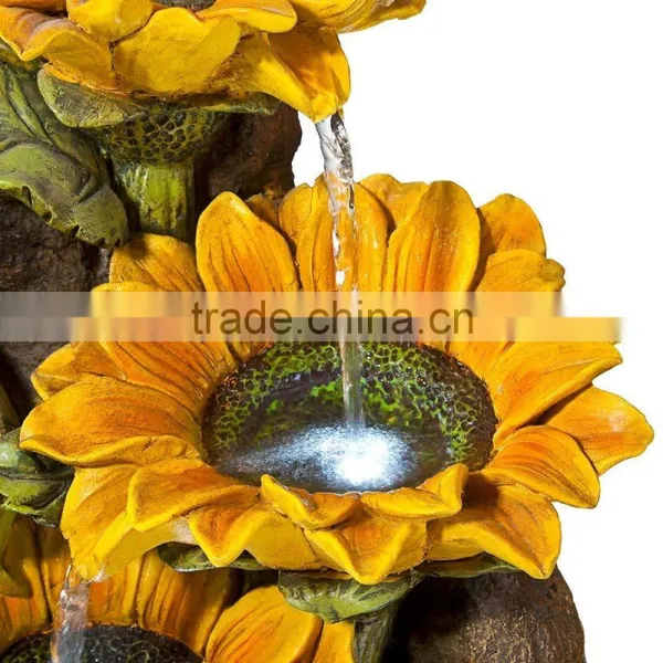 Garden Fairy With Sunflowers Handmade Fairy Garden Water Fountain photo-5