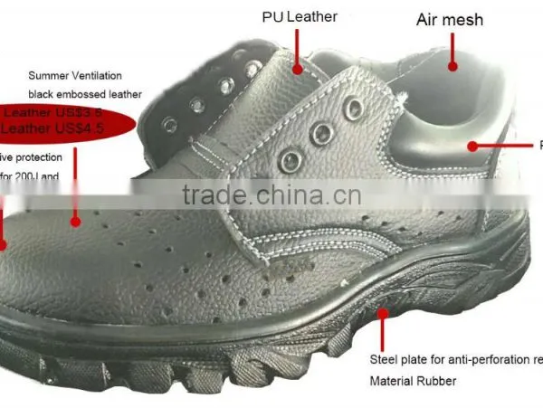 PU Leather Buffalo Leather Waterproof High Quality Safety Shoes photo-4
