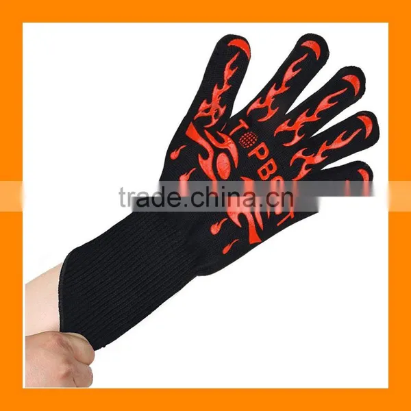 HitzebestAndig Bis 500C Elegantes Design Vielseitig Einsetzbar Grill Handschuhe Kaminhandschuhe Topfhandschuhe BBQ Handschuhe photo-2