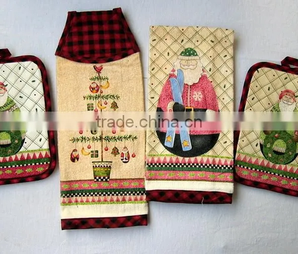 Christmas Gifts Kichen Textlie Sets Apron Sets Oven Glove Sets Tea Towel Sets photo-4