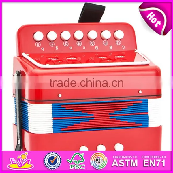 Hot Selling Children Toy Wooden Musical Accordion Instrument W07K006A photo-4