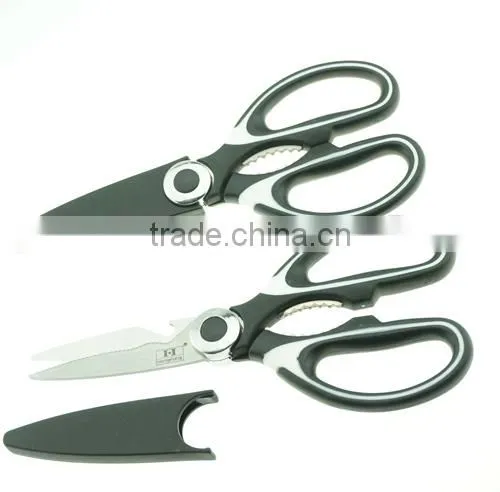 61010 Safe Cover Multi-function Kitchen Scissors With Soft Touch Double Injection Handle photo-4