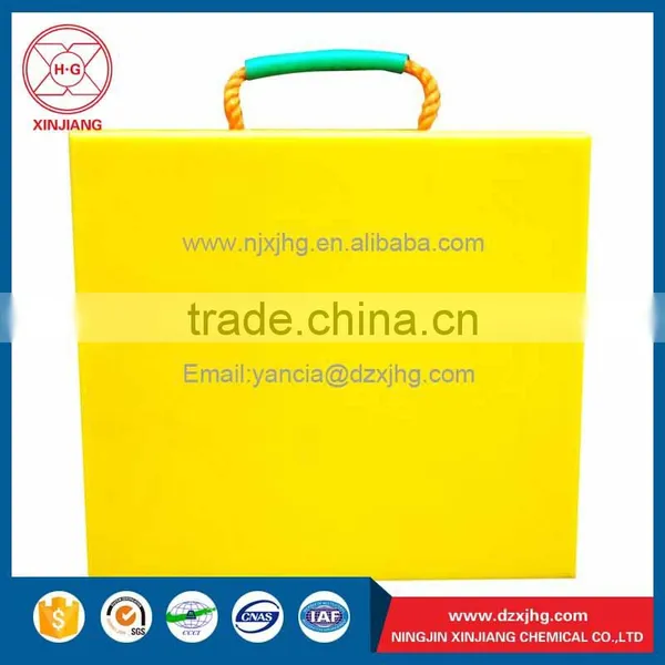 Two Handles Yellow Color Print Logo Crane Outrigger Mat Manufacture photo-3