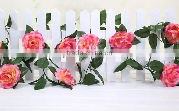 Plastic Artificial Rose Flowers Vine/garland photo-2