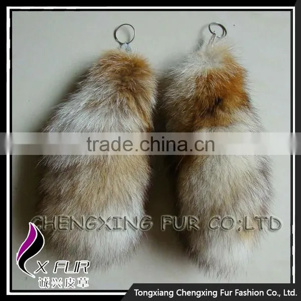 CX-R-33 Lovely And Cute Real Fox Fur Tail Custome Keychain photo-3
