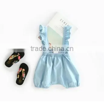 Suspender Harem Shorts Korea Design Eco Friendly Cotton Baby Clothes photo-2