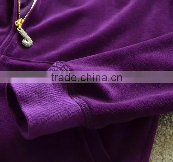 Custom Design Sports Training Set Woman Athletic Dress Women's Winter Velvet Sports Track Suit photo-4