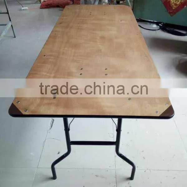 High Quality Plywood Folding Long Table/plywood Rectangular Banquet Table photo-4