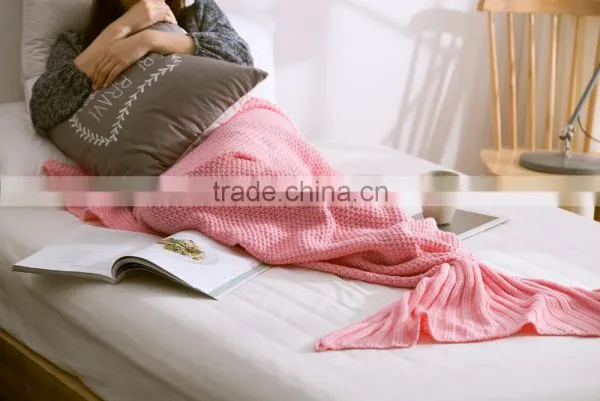 Mermaid Tail Blanket Crochet and Mermaid Blanket for Adult and Kid Sleeping Bag photo-5
