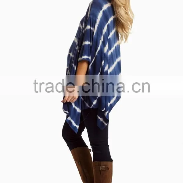 Latest Tye Dye Print Flowy Fit Maternity Clothes Wear Asymmetric Maternity Top photo-3