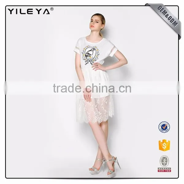 Elastic Waist Floral-Printing Sexy Knee Length Dresses photo-5