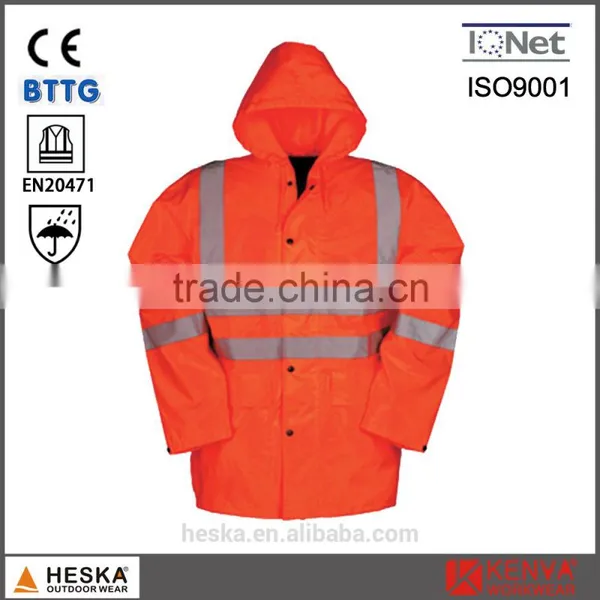 EN20471 Oxford 3M Parka Jacket With Reflector High Visibility Clothing photo-3
