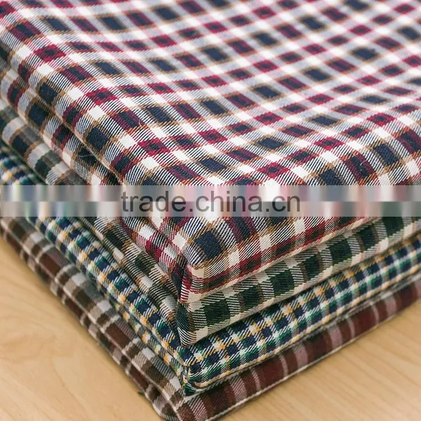 Factory Stock Check Plaid Cotton Shirt Fabric Factory photo-6