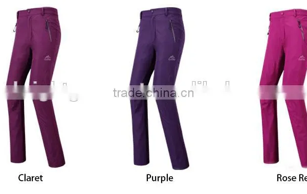 Soft Shell Men and Women Hiking Pants With Polar Fleece Lining photo-2