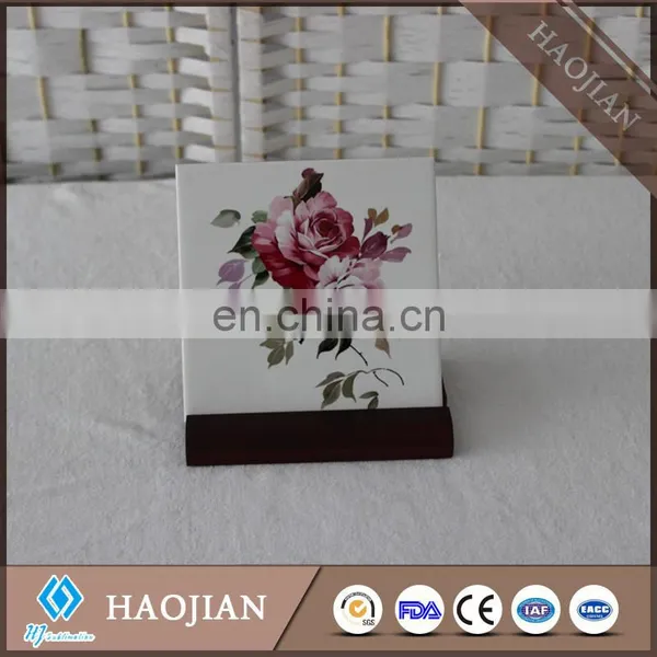 Decorative Water Absorbent Ceramic Coaster With Cork Back Blank Ceramic Coaster photo-5
