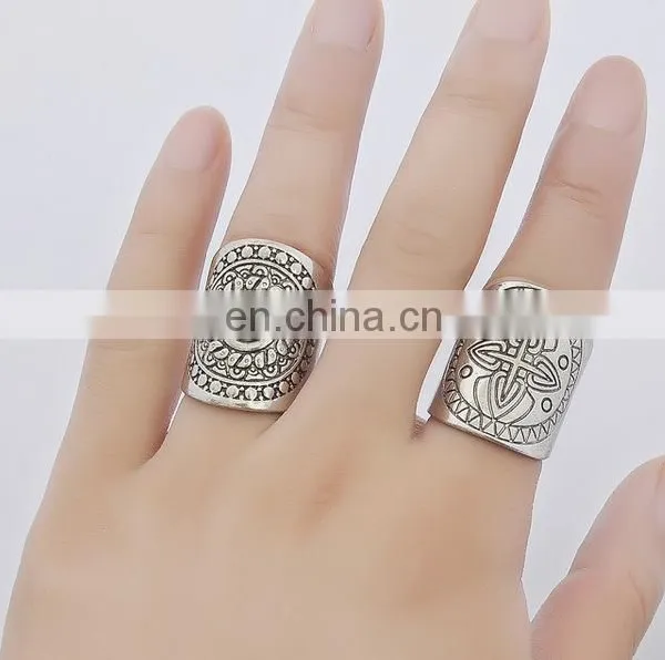 Delicate Arrow Flower Engraved Rings Fashion Sparking Rings Jewelry photo-2