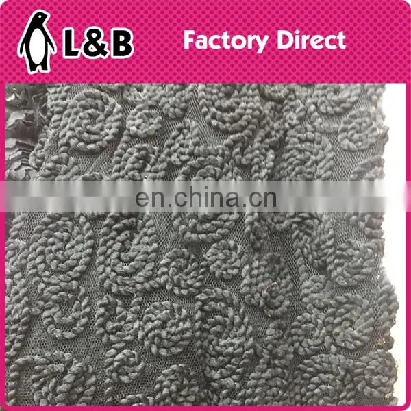 Top-fashion Elegant Flower Chiffon Lace Embroidered Fabric photo-5