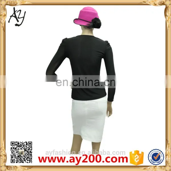 New Ladies New Design Fashion Top Shirt Long Sleeve Polyester T-Shirt photo-3