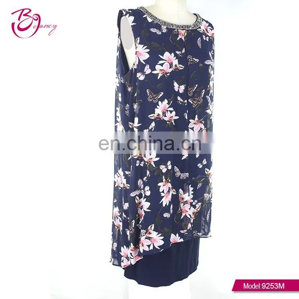 2017 New Woman Clothing European Style Sleeveless Embroidered Neck Blouse For Middle Age Woman photo-2