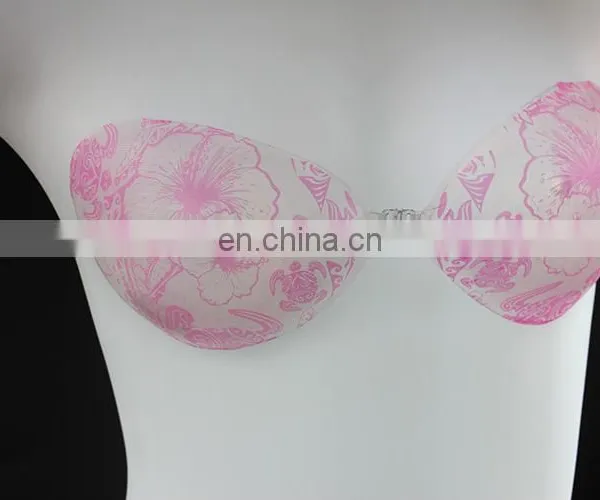 ES6602 2016 China Wholesale New Item Printed Push up Silicone Bra for Swimwear photo-2
