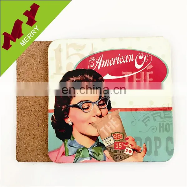China Factory Outlet Blank Wood Coaster With Cork photo-5