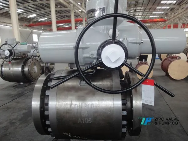 API6D Remote Automatic Electric or Motor Operated Control Trunnion Mounted Ball Valve photo-4