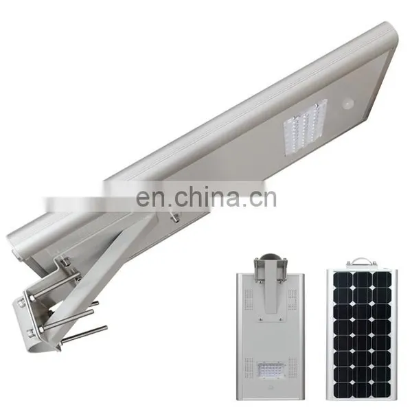 Adjustable Induction Lamp Ip65 Outdoor Streetlighting Streetlight Panel Integrated All In One Solar Led Street Light photo-5