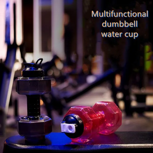 Dumbbell Shape Fitness Creative Large-capacity Sports Drinking Bottle Space Portable Water Cup photo-4
