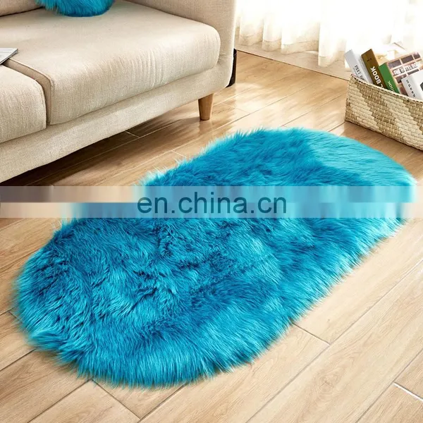Pure White Sheepskin Plush Fur Rugs Faux Fur Carpet Cover for Floor Cover photo-5