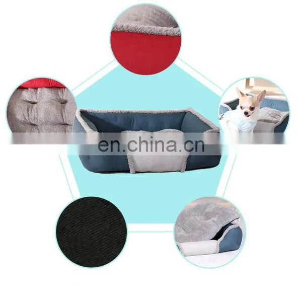 Best Selling Plush Dog Bed Super Soft Puppy Bed Warming Dog Pad With Removable Mattress photo-4