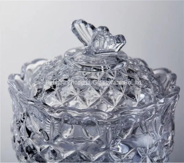 Low Price Food Storage Perfect Sweet Box Candy Box Glass Candy Jar With Lid photo-2
