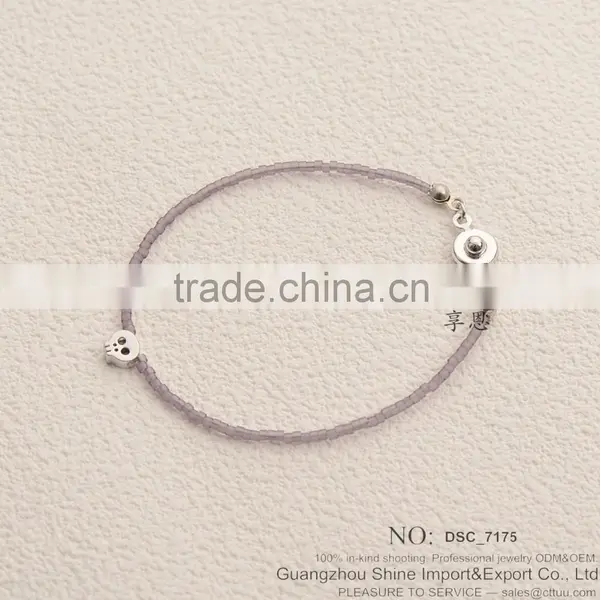 2015 Fashion Jewelry Seed Bead Bracelet With Alloy Letter Charm Bracelet photo-5