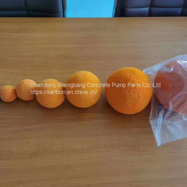 DN125 Concrete Pump Pipe Cleaning Rubber Sponge Ball for Putzmeister