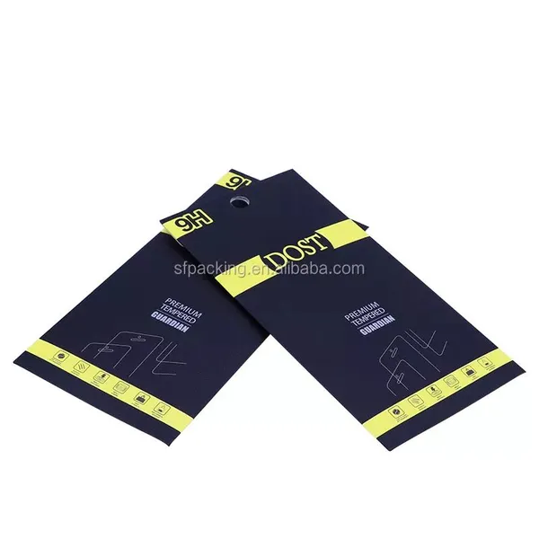Phone Tempered Glass Screen Protector Paper Package